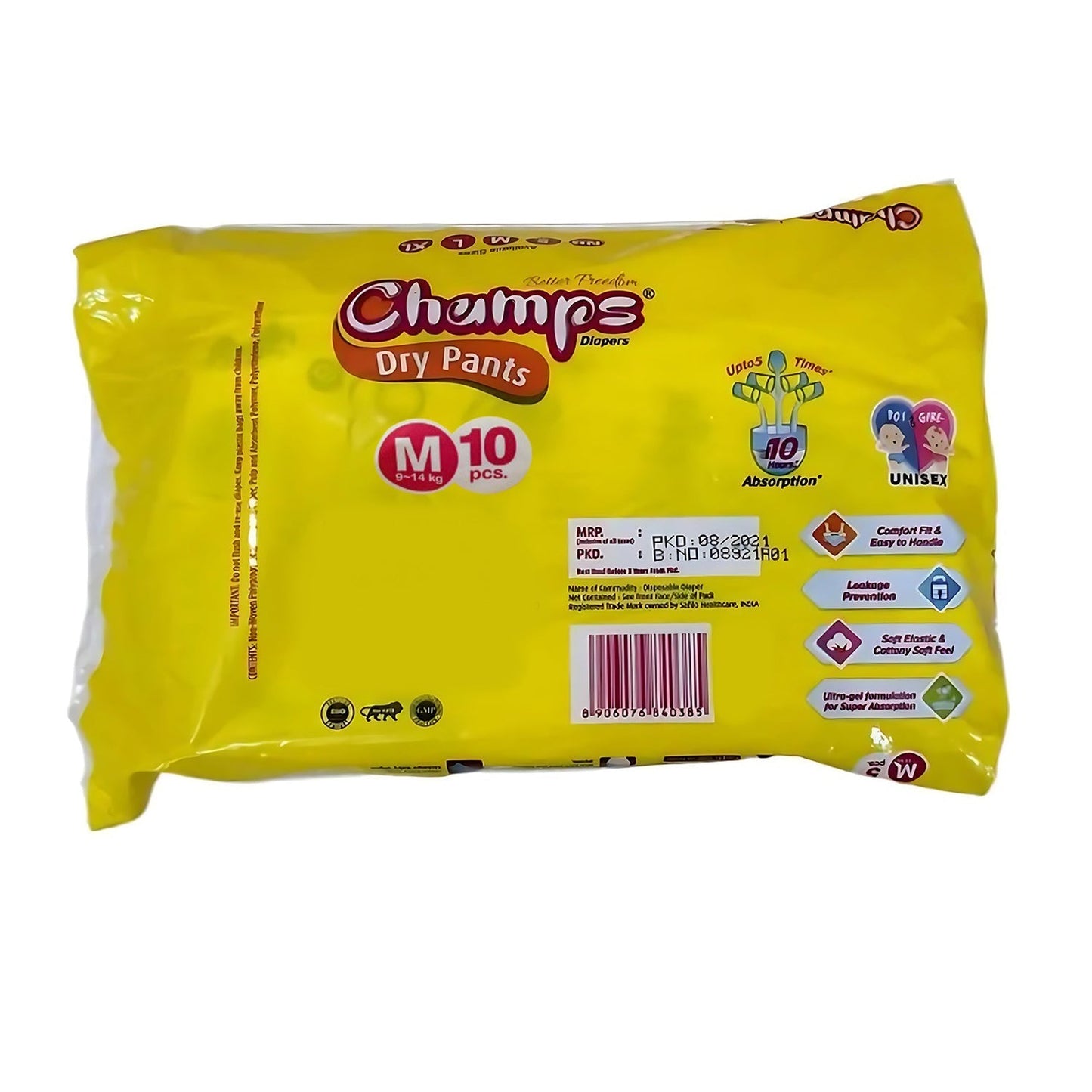 Travel Must - Have: Champs Medium Diaper Pants (10 Pcs) - Leakproof - infinityexculsivestore.com