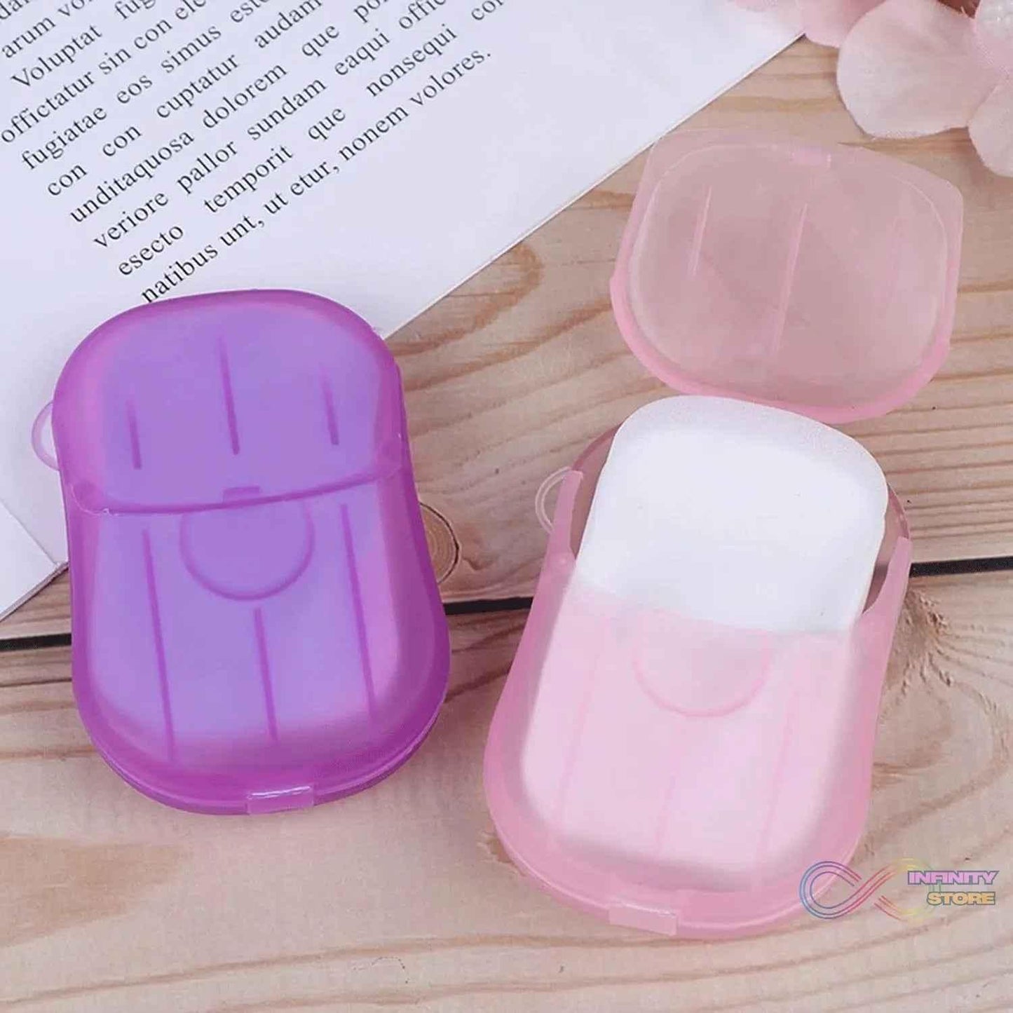 Travel Paper Soap Sheet with Mini Box (20 Sheets in a Pack Approx / Mix Color) - infinityexculsivestore.com