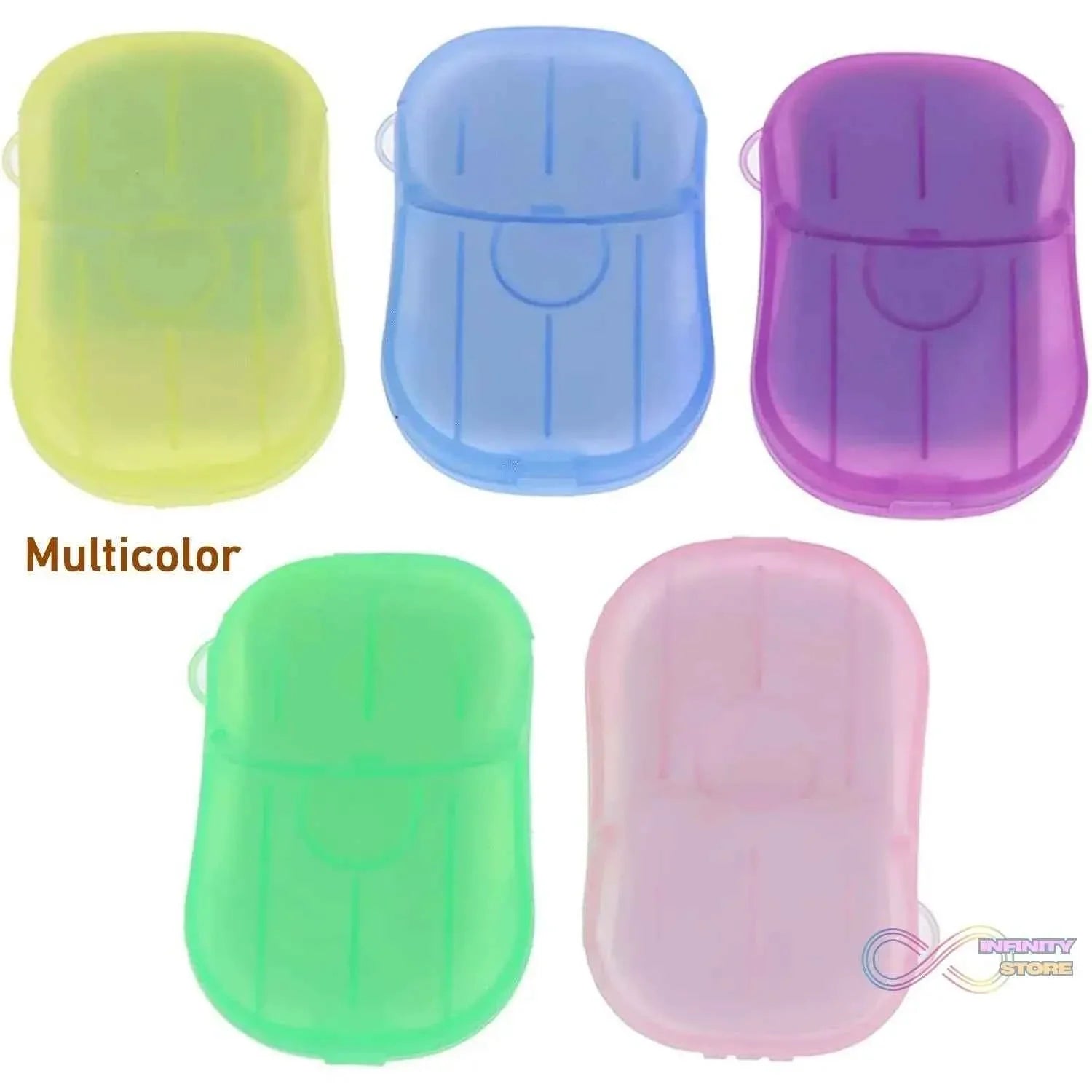Travel Paper Soap Sheet with Mini Box (20 Sheets in a Pack Approx / Mix Color) - infinityexculsivestore.com