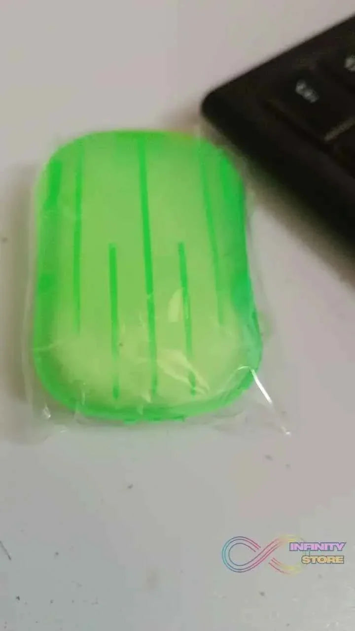 Travel Paper Soap Sheet with Mini Box (20 Sheets in a Pack Approx / Mix Color) - infinityexculsivestore.com