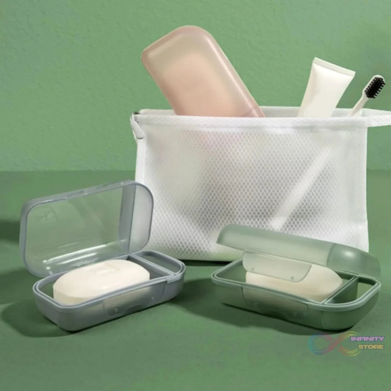 Travel Soap Container, Soap Travel Case with Lid (1 Pc) - infinityexculsivestore.com