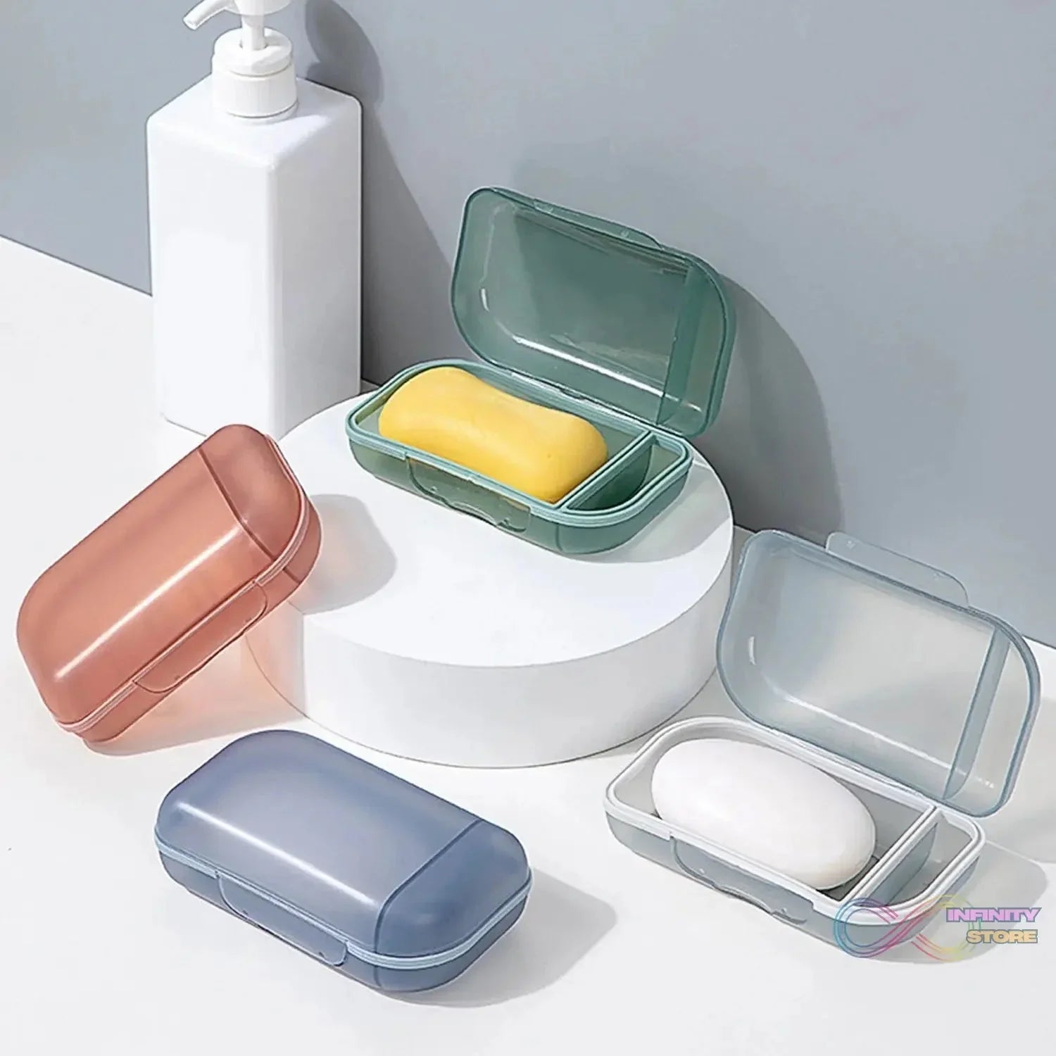 Travel Soap Container, Soap Travel Case with Lid (1 Pc) - infinityexculsivestore.com