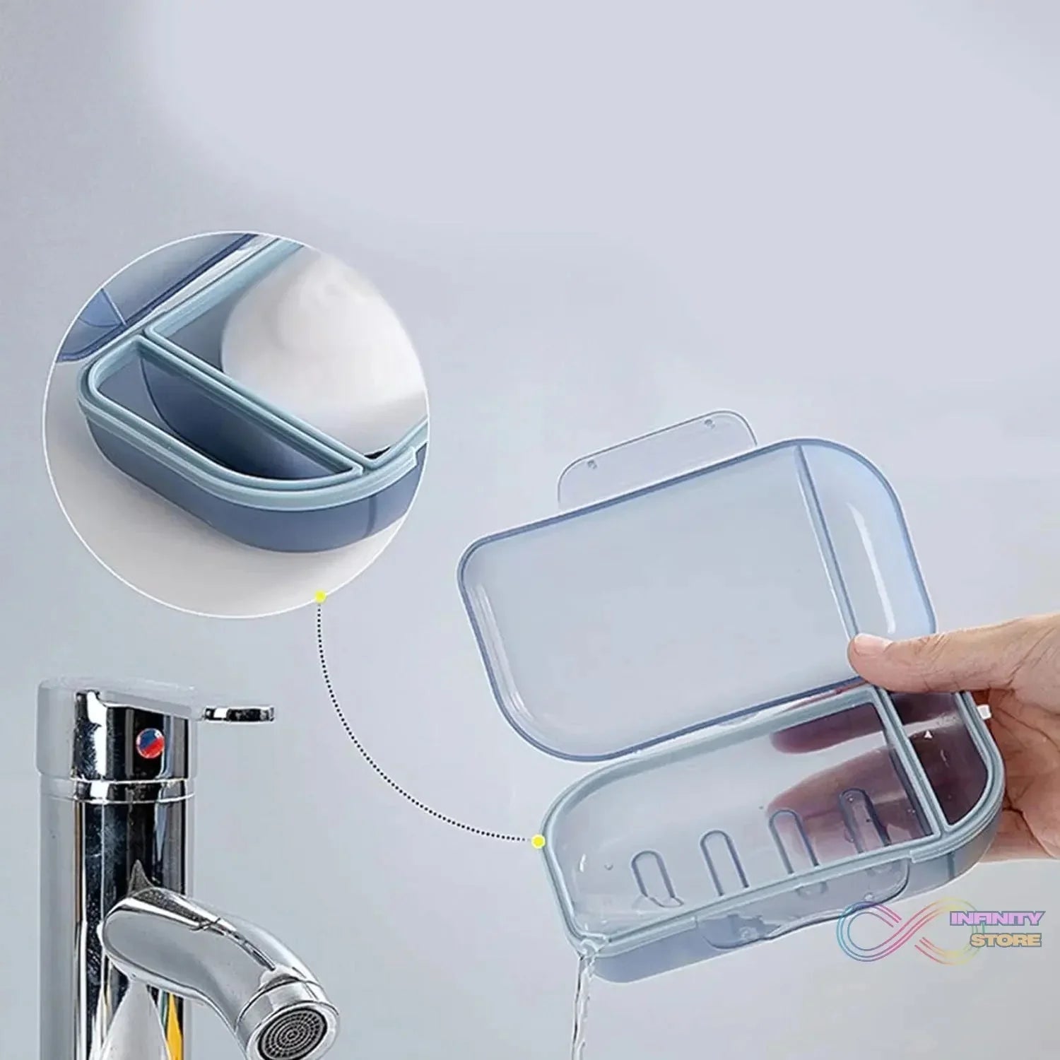 Travel Soap Container, Soap Travel Case with Lid (1 Pc) - infinityexculsivestore.com