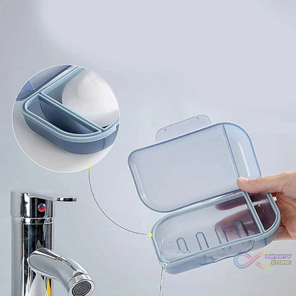 Travel Soap Container, Soap Travel Case with Lid (1 Pc) - infinityexculsivestore.com
