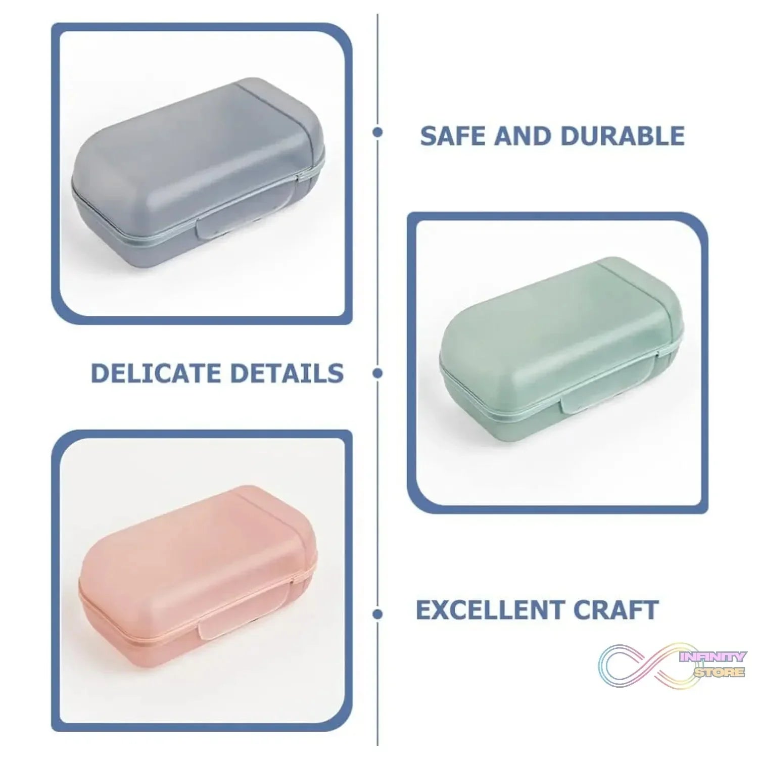 Travel Soap Container, Soap Travel Case with Lid (1 Pc) - infinityexculsivestore.com