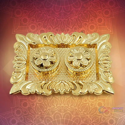 Tray Shape Rakasha Bandhan Special Puja Thali (1 Pc) - infinityexculsivestore.com