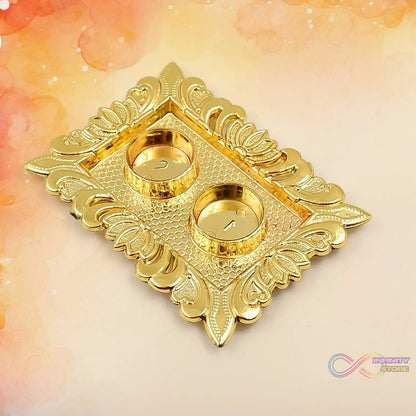 Tray Shape Rakasha Bandhan Special Puja Thali (1 Pc) - infinityexculsivestore.com