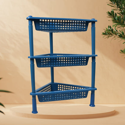 Triangle 3 - Tier Plastic Storage Rack for Kitchen, Bathroom & Office - infinityexculsivestore.com