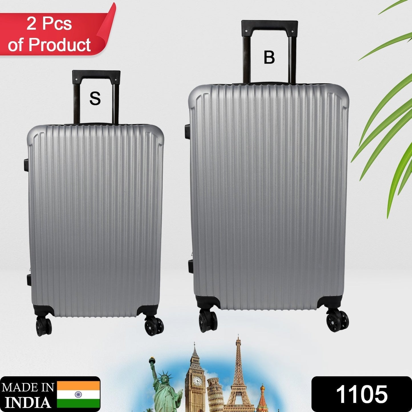 Trolley Bag for Men & Women, Multi Color, Set of 2 (Big & Small) - infinityexculsivestore.com