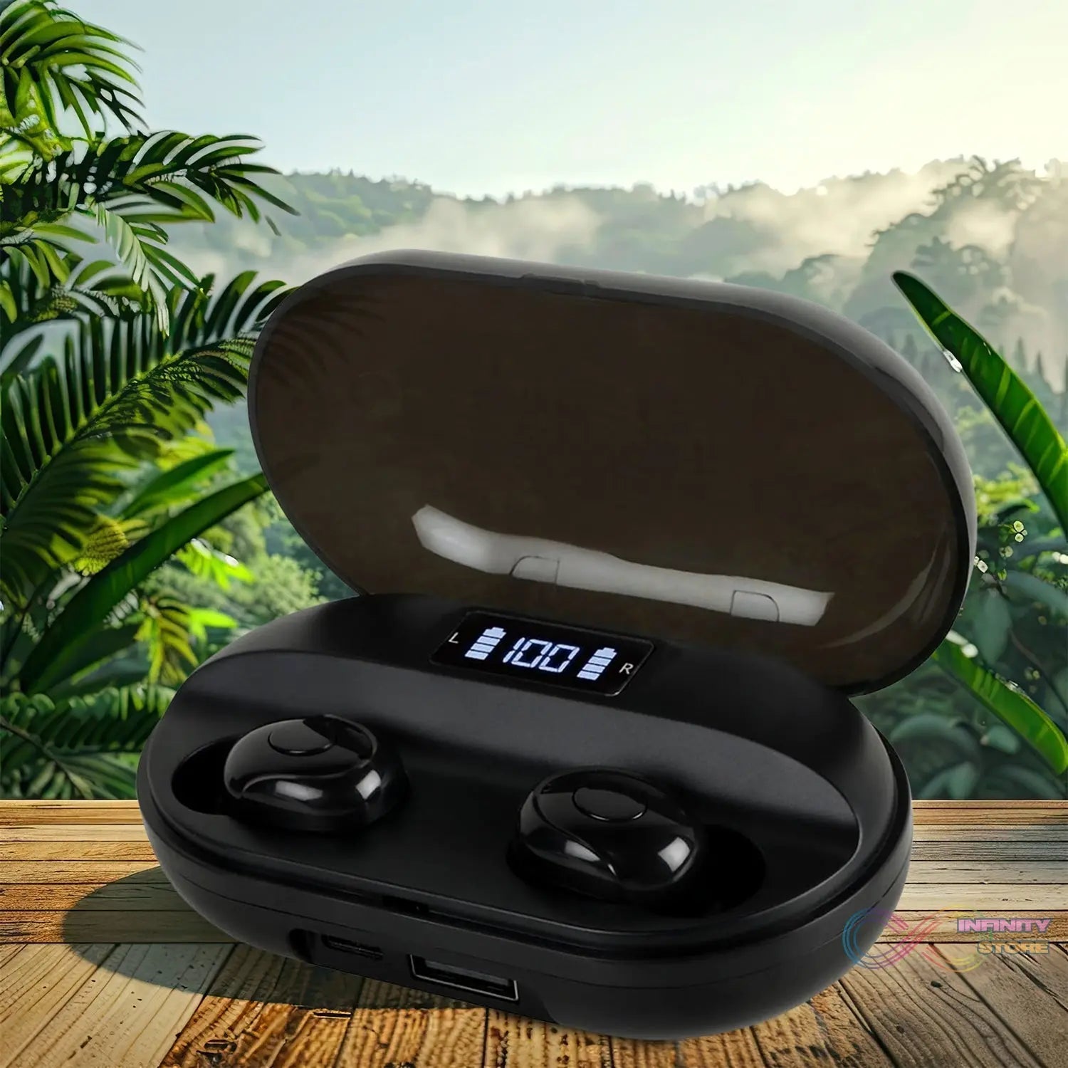 Tws Dual Pairing Earbuds with Mic Advanced ENC, Long Playtime Headset - infinityexculsivestore.com