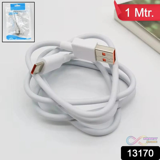 Type C data cable Fast Charging Cable (1 Mtr. / 1 Pc) - infinityexculsivestore.com