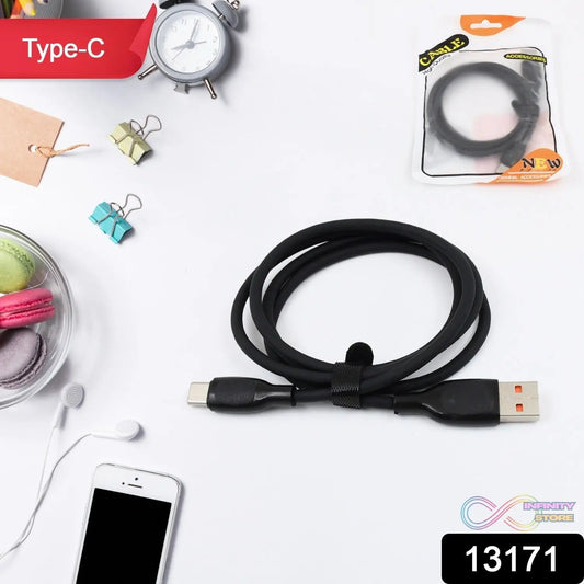 Type C data cable Fast Charging Cable (1 Mtr. Approx / 1 Pc) - infinityexculsivestore.com