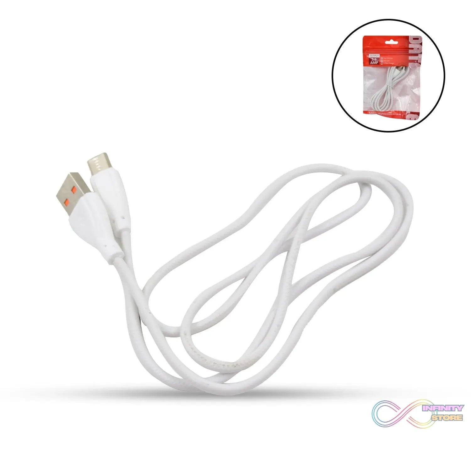 Type C data cable with 3.5 Amp Fast Charging Cable (900 MM / 1 Pc) - infinityexculsivestore.com