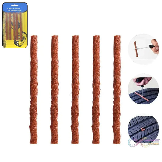 Tyre Repair Brown Emergency Puncture Seal Strips (5 Pcs Set) - infinityexculsivestore.com