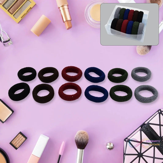 Tyre Shape Hair Rubber Bands Pack of 12 (Multicolour) - infinityexculsivestore.com