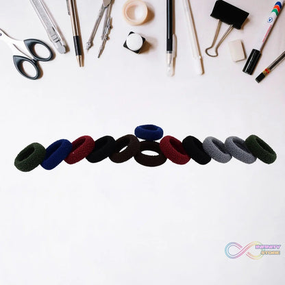 Tyre Shape Hair Rubber Bands Pack of 12 (Multicolour) - infinityexculsivestore.com