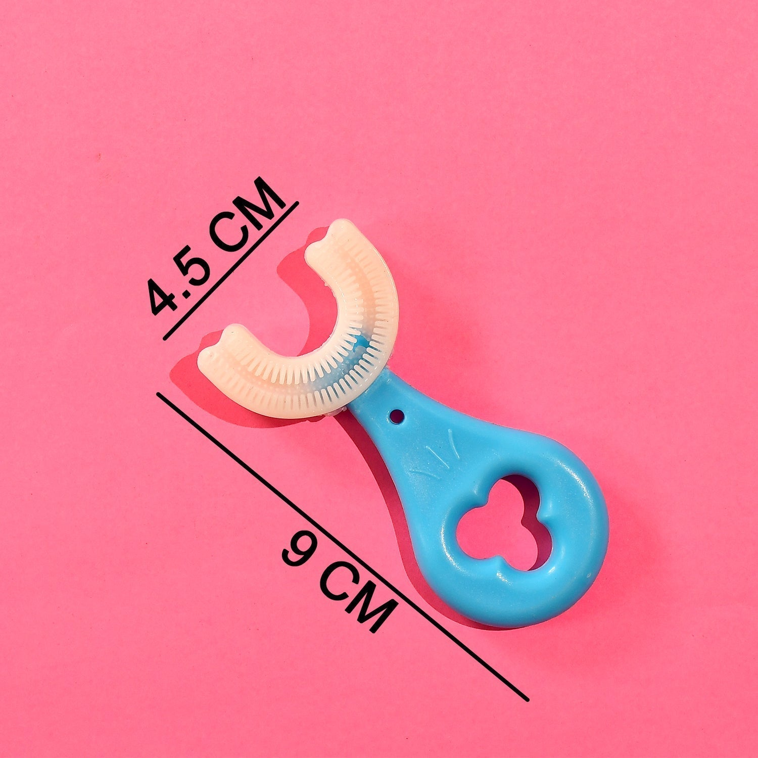 U Shaped Toothbrush for Kids, 2 - 6 Years Kids Baby Infant Toothbrush, Food Grade Ultra Soft Silicone Brush Head - infinityexculsivestore.com