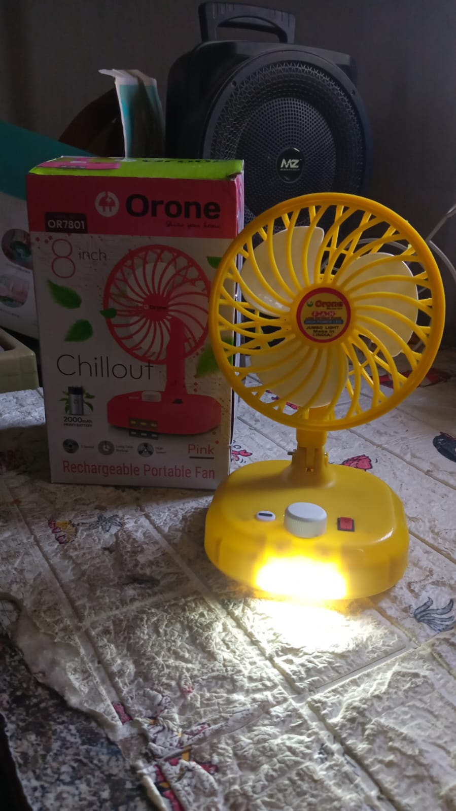 USB - C Type Rechargeable Portable Fan With LED Light Heavy Duty Motor & Foldable Fan With Charging Port Home, Outdoor, Temple - infinityexculsivestore.com