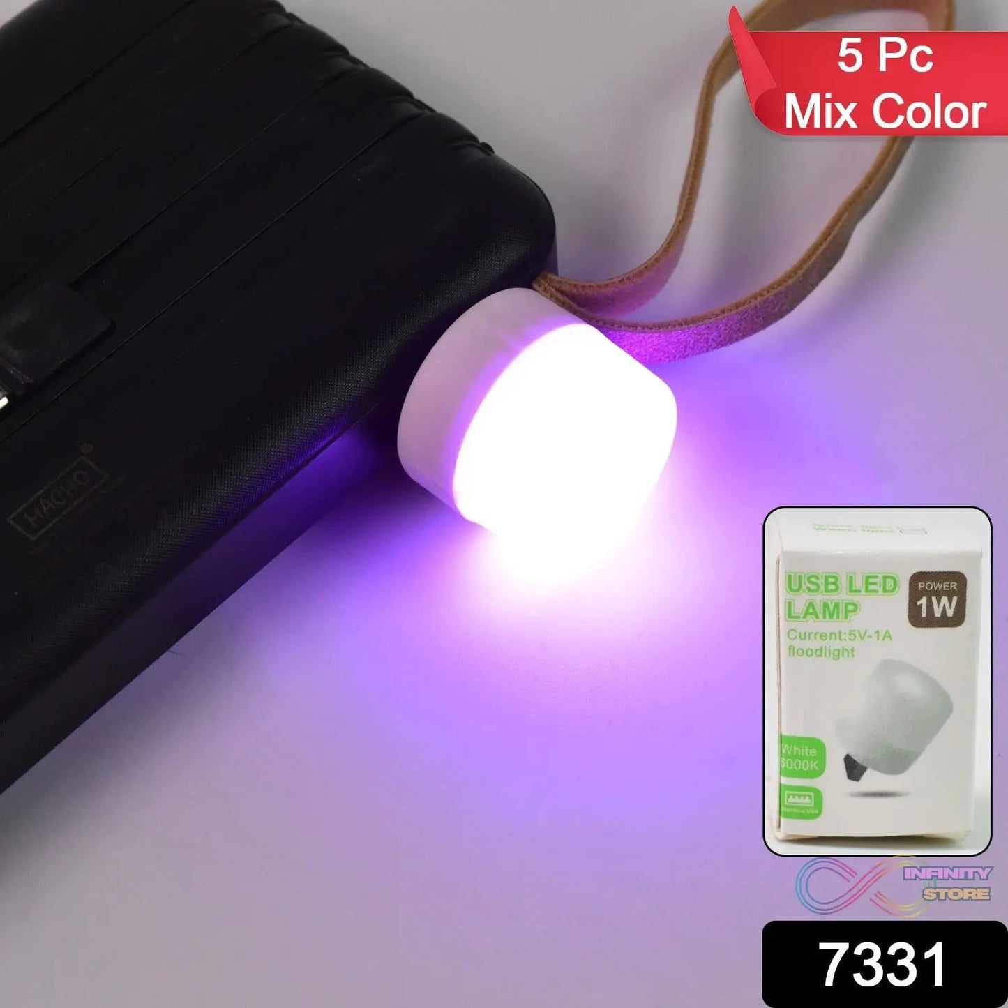 USB LED LAMP Night Light, Mini Portable for PC and Laptop (5 pcs Set / Mix Color) - infinityexculsivestore.com