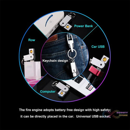 USB Mini Portable Lighters With Thin Metal Creative - infinityexculsivestore.com