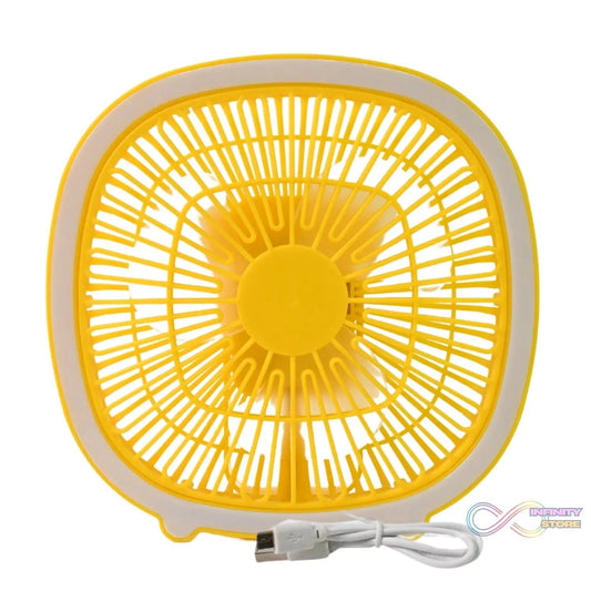 USB PORTABLE MINI DESK FAN WITH LIGHT (1 PC) - infinityexculsivestore.com
