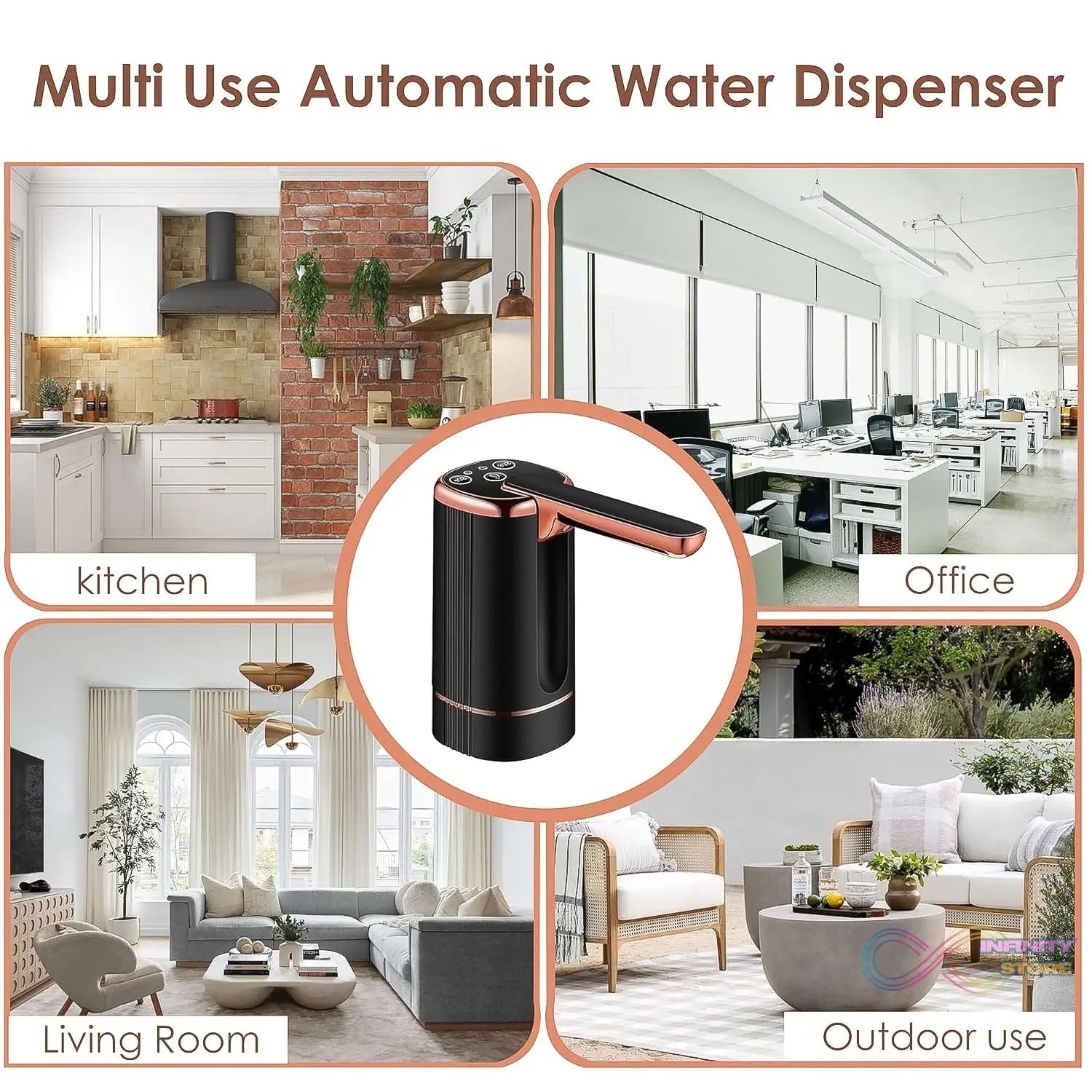 USB Rechargeable Automatic Water Dispenser for 20 Litre Bottle (1 Pc) - infinityexculsivestore.com