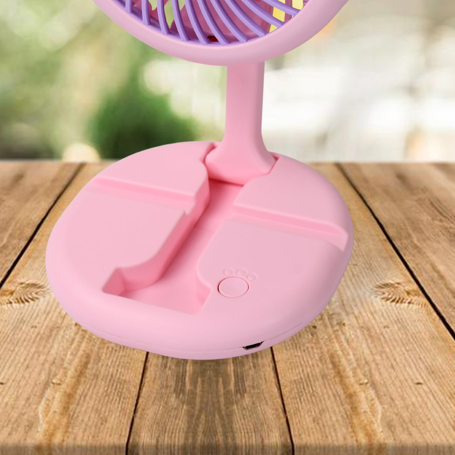 USB Rechargeable Portable Fan With LED Light Heavy Duty & Foldable Fan With Charging Port Home, Outdoor, Temple - infinityexculsivestore.com