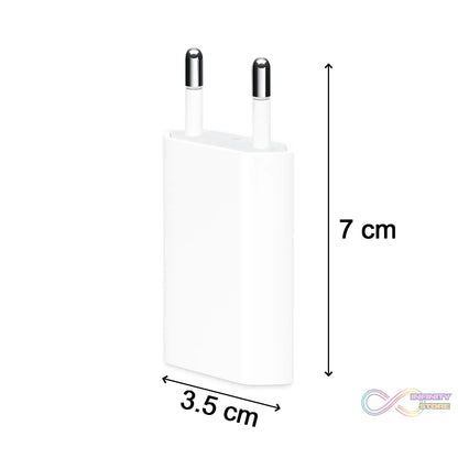 USB wall charger adaptor with multiple ports, ideal for charging iPhone and Android devices