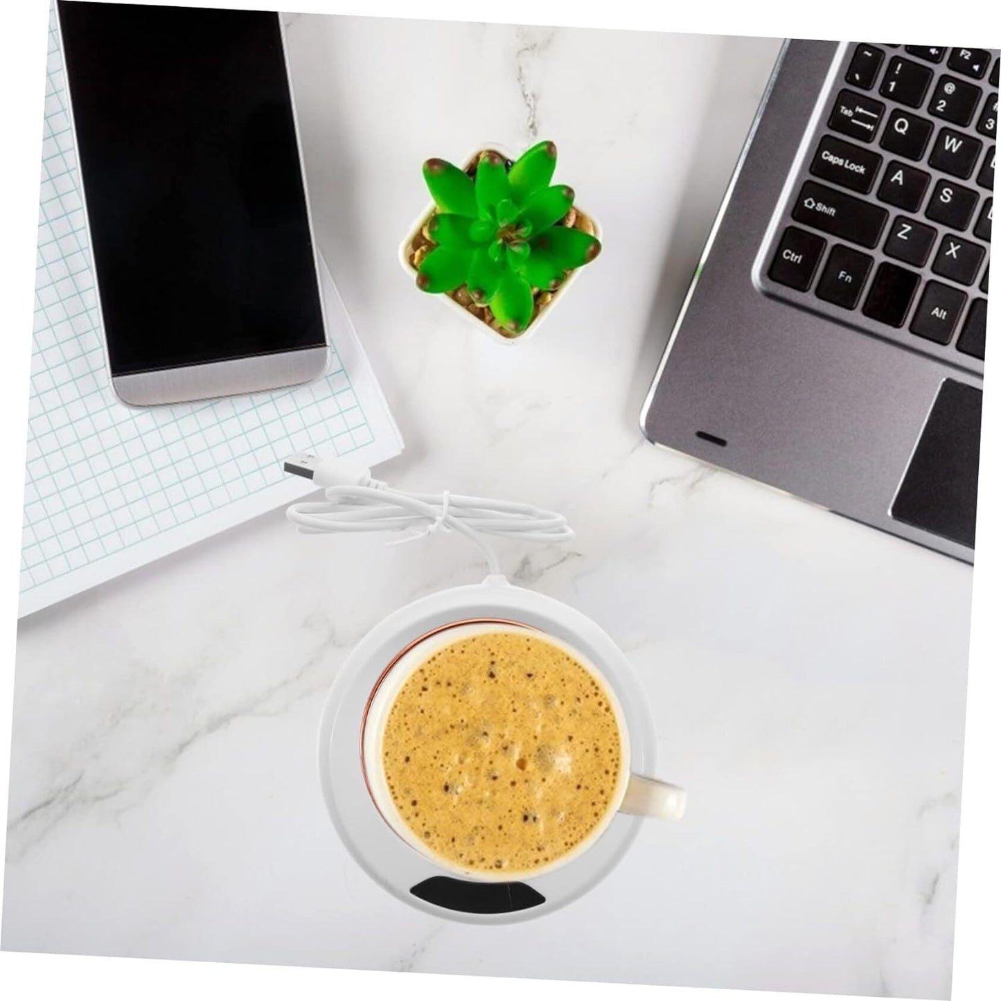 USB Warm Coaster Heated Coffee Mug Portable Office Desk Portable Cup, Heater Coffee Mug Warmer Electric Cup Warmer (1 Pc) - infinityexculsivestore.com