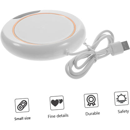USB Warm Coaster Heated Coffee Mug Portable Office Desk Portable Cup, Heater Coffee Mug Warmer Electric Cup Warmer (1 Pc) - infinityexculsivestore.com