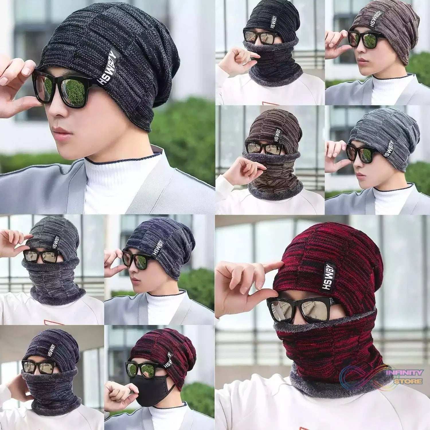 Ultra Soft Unisex Woolen Beanie Cap Plus Muffler Scarf - infinityexculsivestore.com