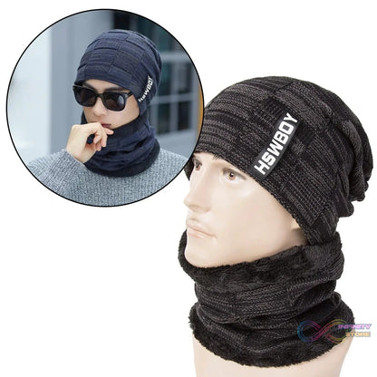 Ultra Soft Unisex Woolen Beanie Cap Plus Muffler Scarf - infinityexculsivestore.com