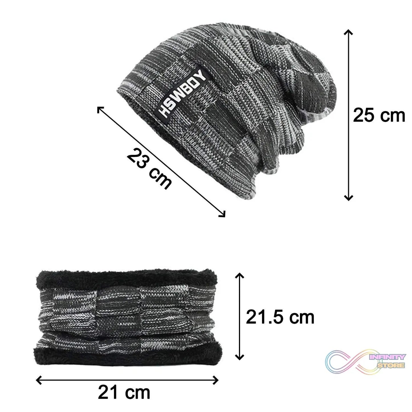 Ultra Soft Unisex Woolen Beanie Cap Plus Muffler Scarf - infinityexculsivestore.com
