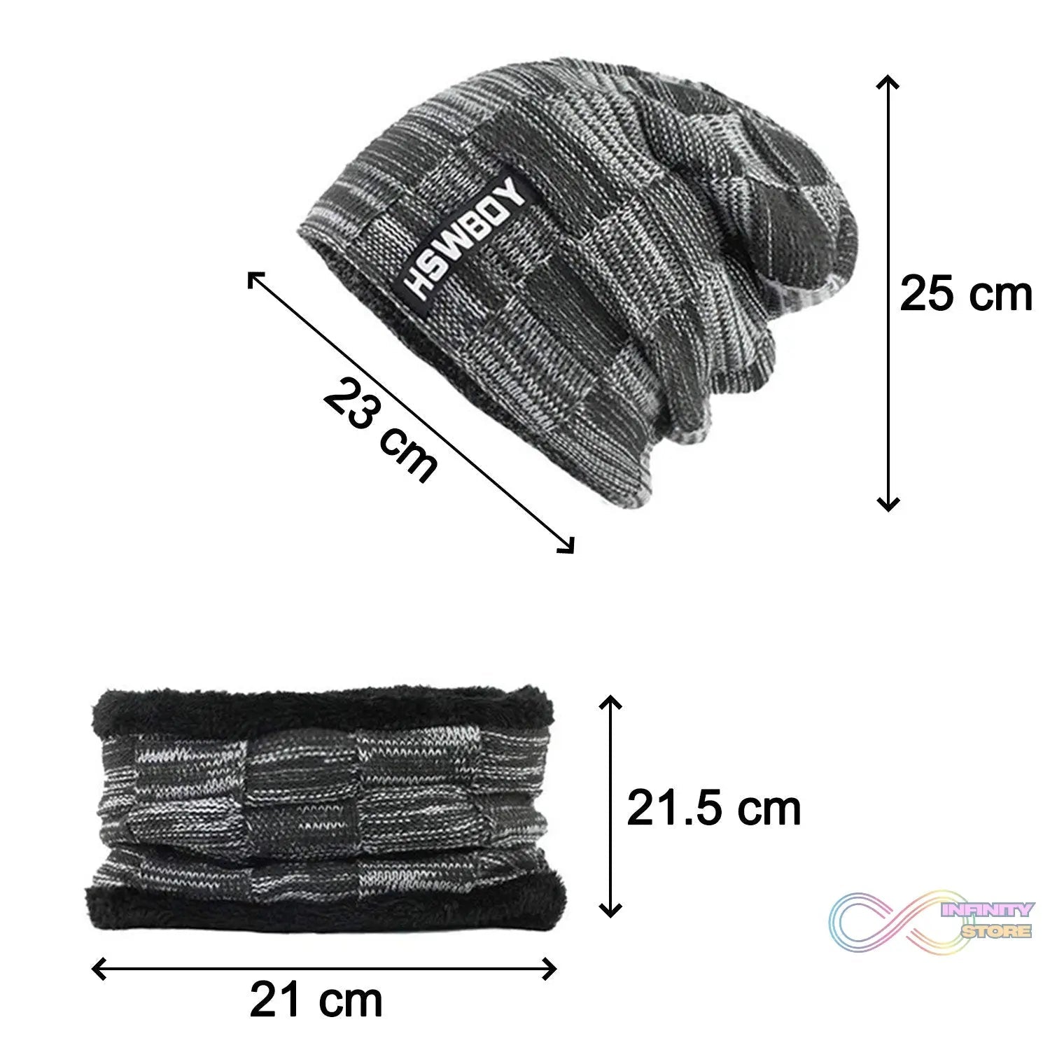 Ultra Soft Unisex Woolen Beanie Cap Plus Muffler Scarf - infinityexculsivestore.com