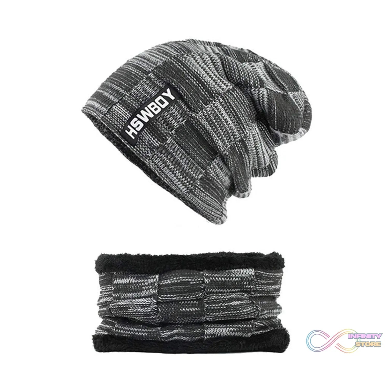 Ultra Soft Unisex Woolen Beanie Cap Plus Muffler Scarf - infinityexculsivestore.com