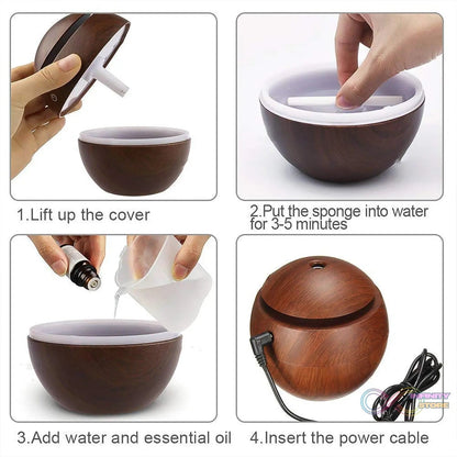 Ultrasonic Aromatherapy Humidifier USB Desktop (130 ML / 1 Pc) - infinityexculsivestore.com