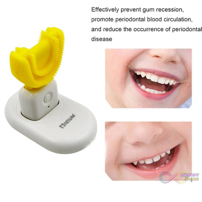 Ultrasonic Electric Toothbrush U Shaped Automatic Toothbrushes for Teeth Whitening Rechargeable, Waterproof Training Toothbrushes for Kids Children's (1 Pc) - infinityexculsivestore.com