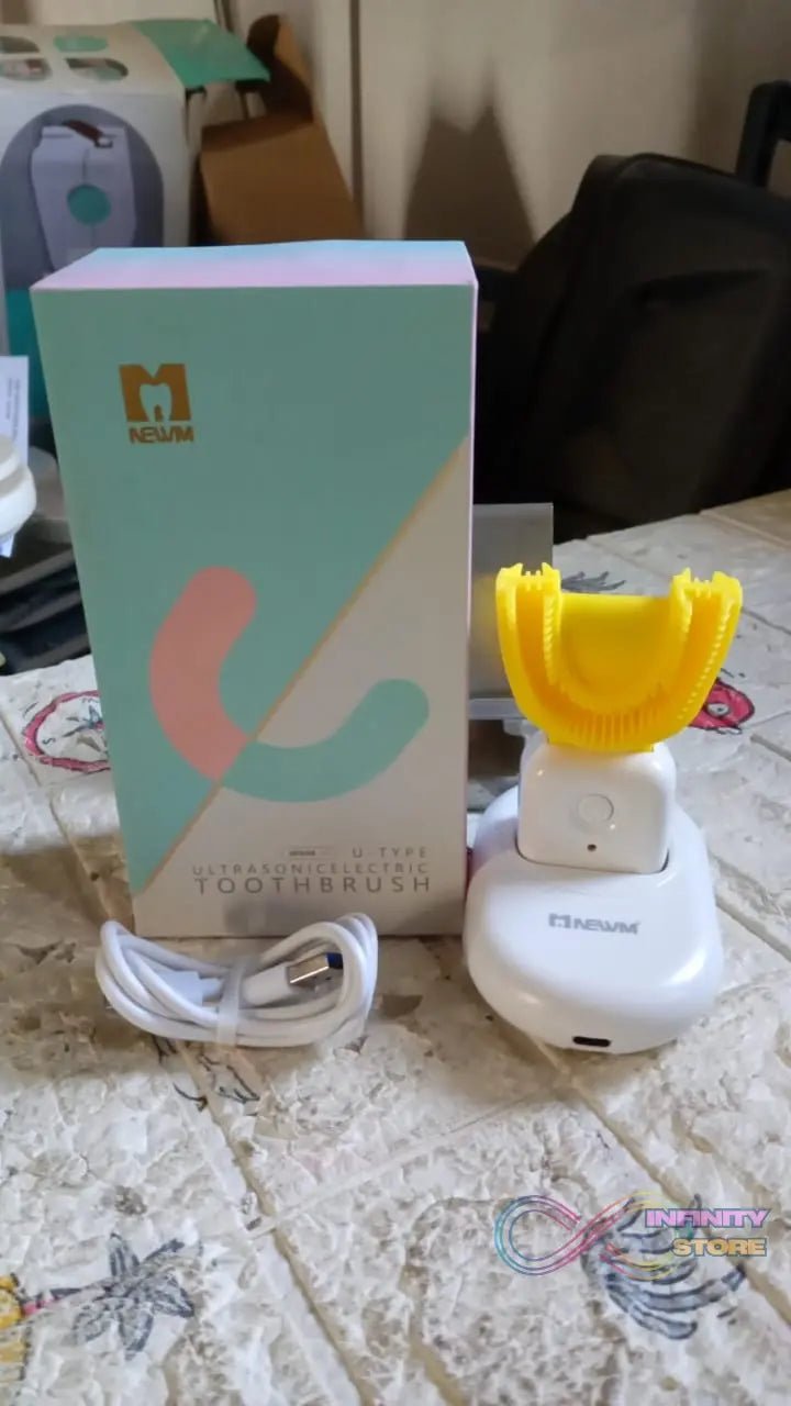 Ultrasonic Electric Toothbrush U Shaped Automatic Toothbrushes for Teeth Whitening Rechargeable, Waterproof Training Toothbrushes for Kids Children's (1 Pc) - infinityexculsivestore.com