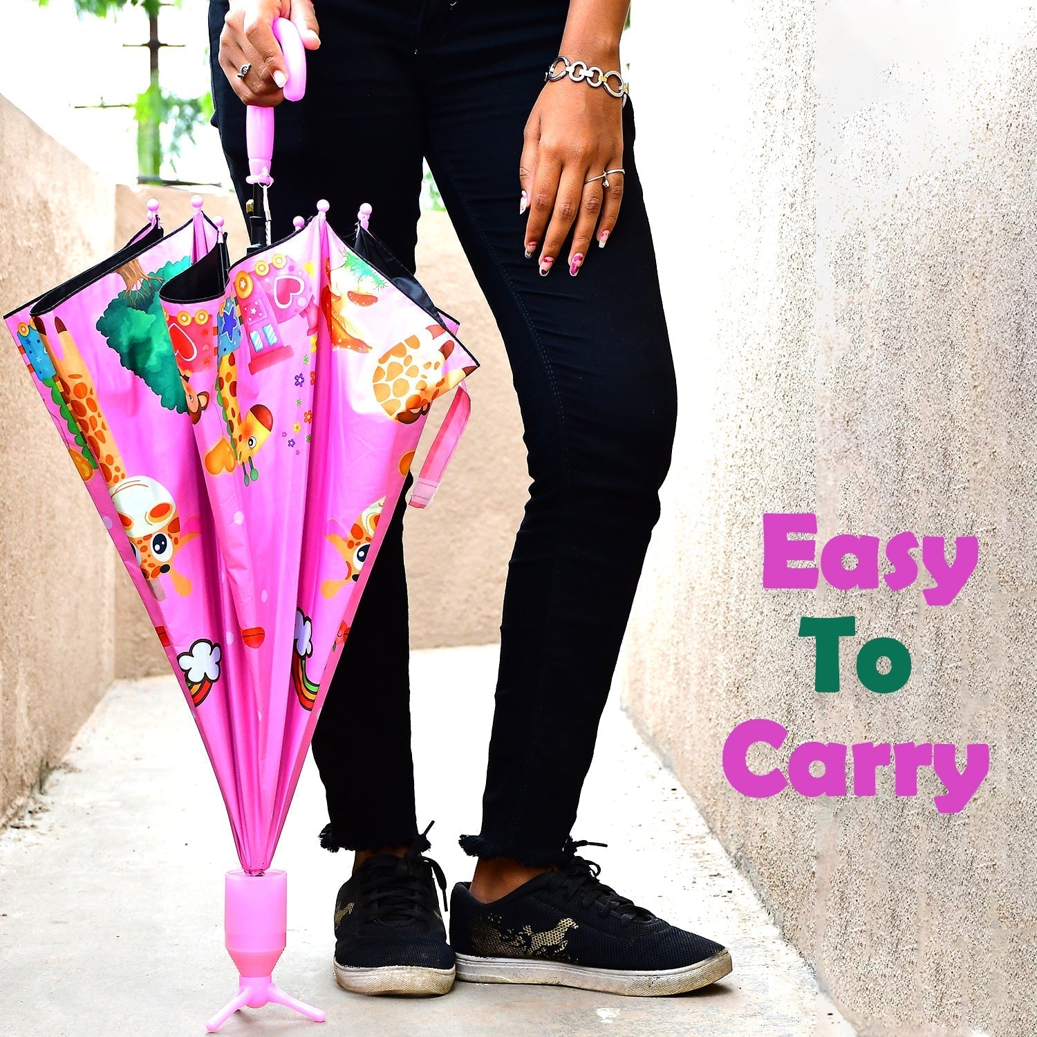 Umbrella With Handle and Lightweight Safety Round plastic cap - infinityexculsivestore.com