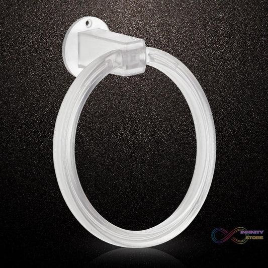 Unbreakable ABS Round Towel Ring Wall Mounted Stand / Holder (1 Pc) - infinityexculsivestore.com