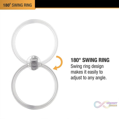 Unbreakable ABS Round Towel Ring Wall Mounted Stand / Holder (1 Pc) - infinityexculsivestore.com