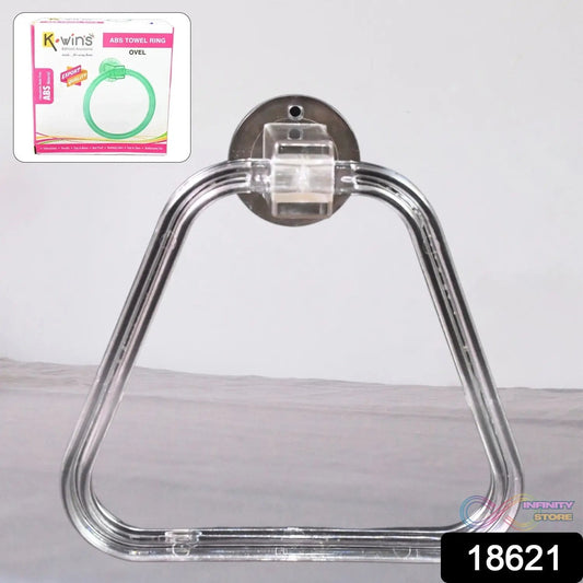 Unbreakable ABS Square Towel Ring Wall Mounted Stand / Holder (1 Pc) - infinityexculsivestore.com