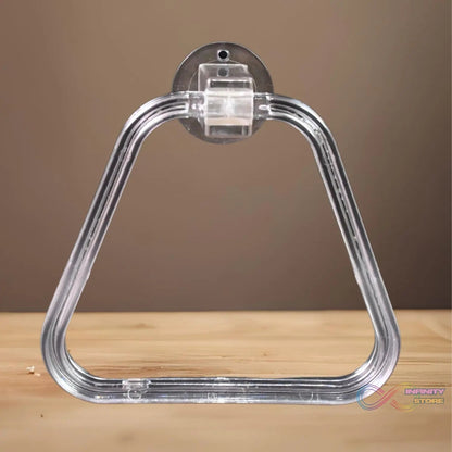 Unbreakable ABS Square Towel Ring Wall Mounted Stand / Holder (1 Pc) - infinityexculsivestore.com