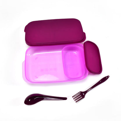 Unbreakable Leak - Proof BPA - Free Lunch Box with 2 Containers & Spoon - infinityexculsivestore.com