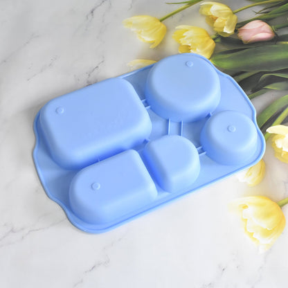 Unbreakable Plastic Food Plates / Biodegradable 5 Compartment Square Plate for Food - infinityexculsivestore.com