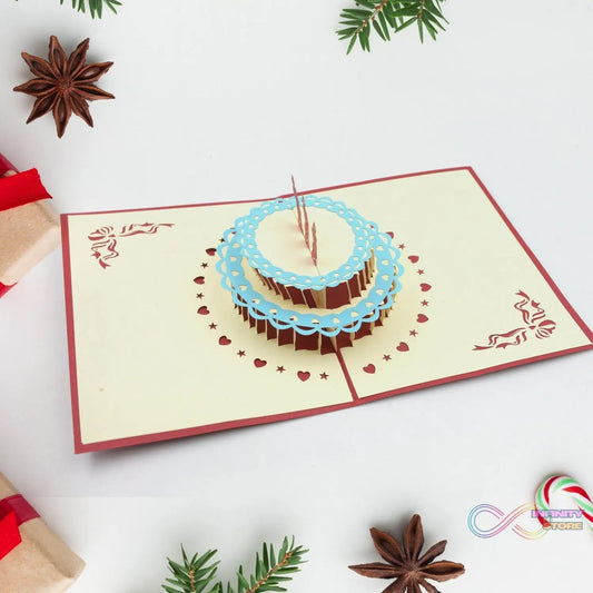 Unique 3D Pop - Up Wishing Card (Birthday): 1 Pc - infinityexculsivestore.com