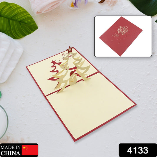 Unique 3D Pop - Up Wishing Card (Christmas): 1 Pc - infinityexculsivestore.com