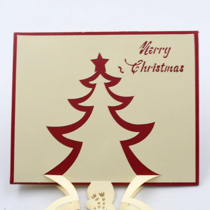Unique 3D Pop - Up Wishing Card (Christmas): 1 Pc - infinityexculsivestore.com