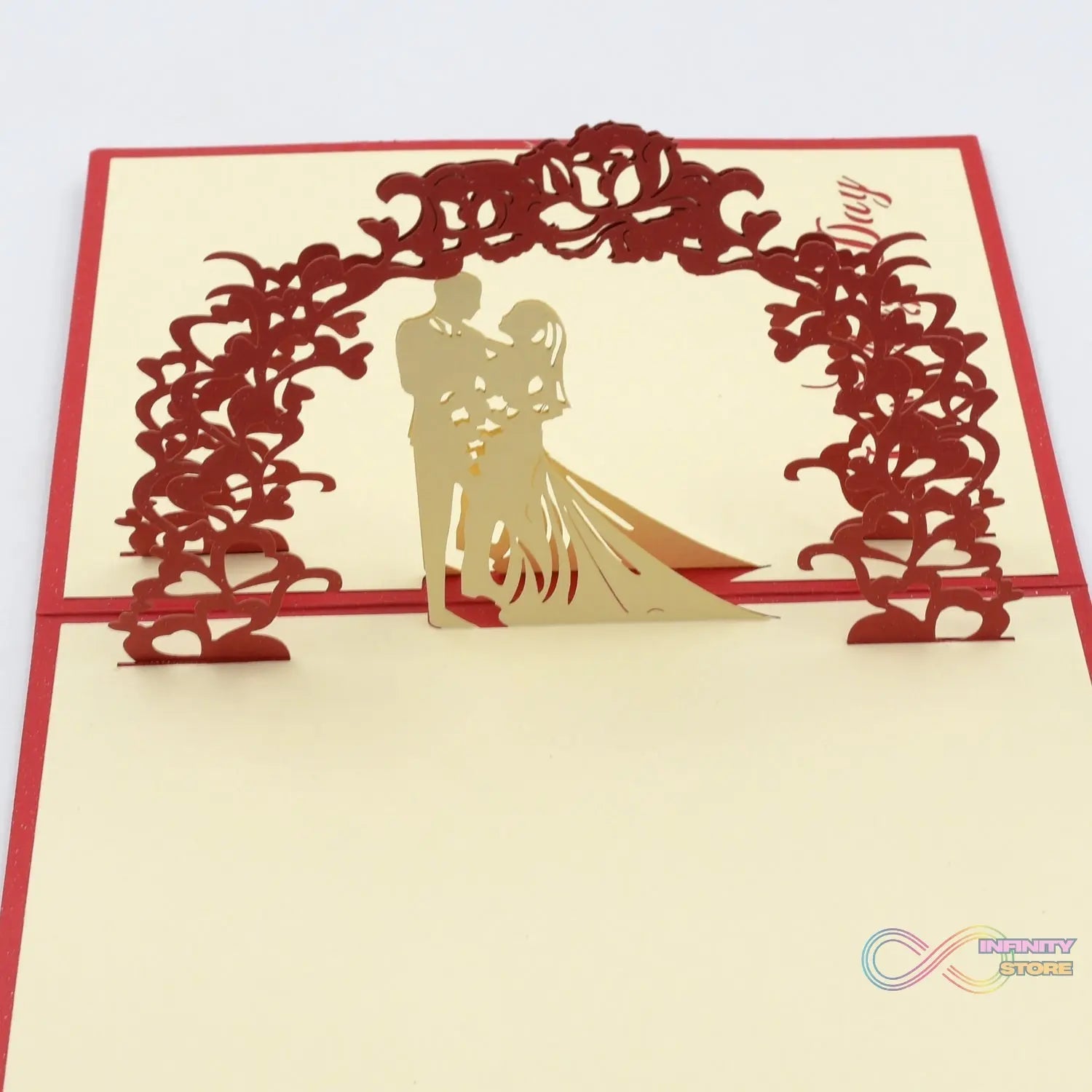 Unique 3D Pop - Up Wishing Card (Wedding): 1 Pc - infinityexculsivestore.com