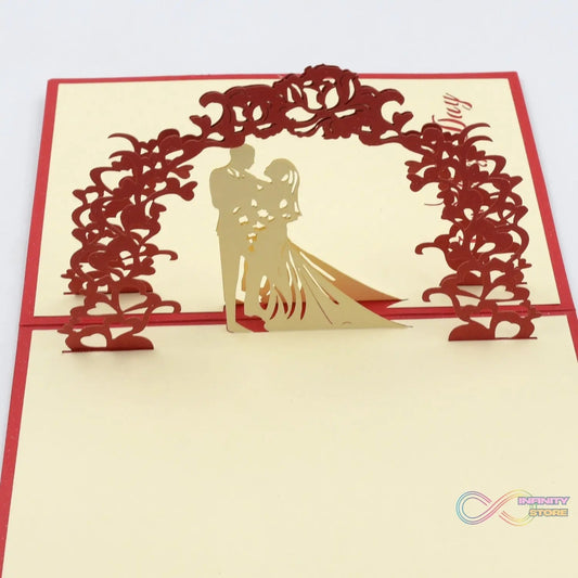 Unique 3D Pop - Up Wishing Card (Wedding): 1 Pc - infinityexculsivestore.com